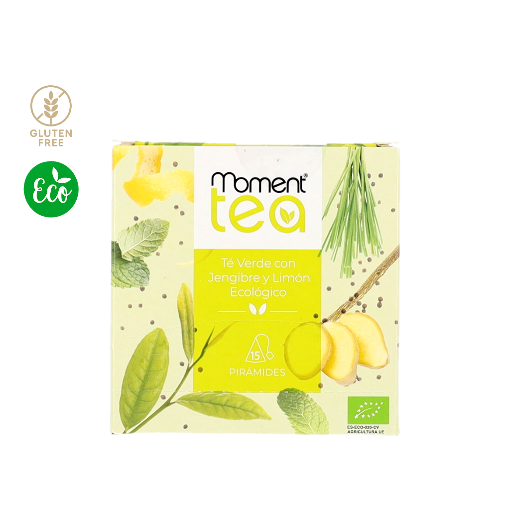 Té Verde con Jengibre y Limón Ecológico – Moment Tea